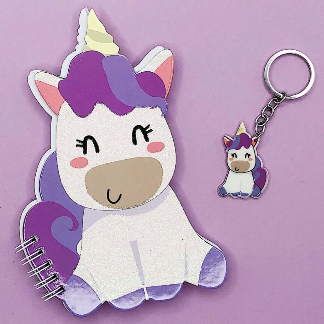 Блокнот+брелок Единорог Sedentary unicorn Блокнот+брелок Единорог Sedentary unicorn