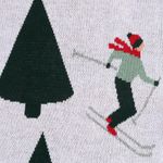 Плед из хлопка с новогодним рисунком Let's Ski из коллекции New Year Essential (130x180 см)