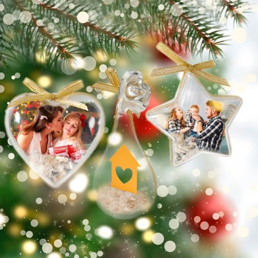 Набор для творчества Новогодние шары Ваше фото (3 шт) Набор для творчества Новогодние шары Ваше фото (3 шт)