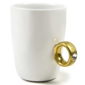Кружка Кольцо с бриллиантом (Белый с золотым кольцом) (Белый с золотым кольцом)
