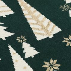 Плед из хлопка с новогодним рисунком Whitewood из коллекции New Year Essential, 130x180 см