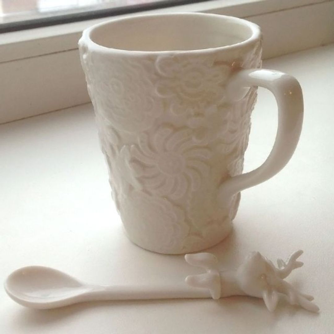 Кружка с ложкой Олень Кружка с ложкой Олень