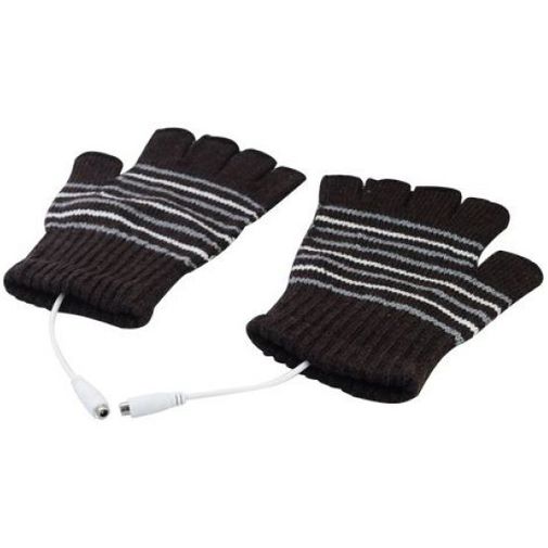 Перчатки с подогревом от USB Черные