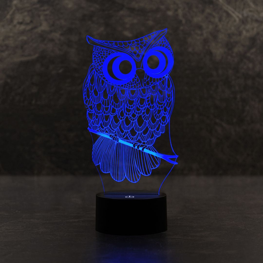 3D Лампа Сова 3D Лампа Сова