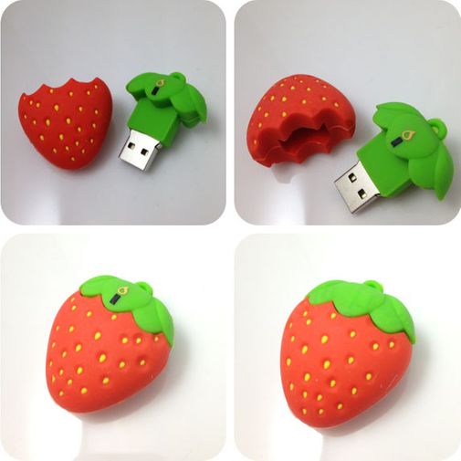 Флешка Клубника 8 Гб Со всех ракурсов