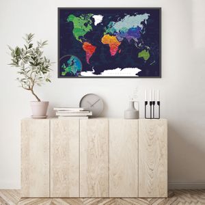 Скретч-карта мира Afi Design Blue (84х60 см, на английском)