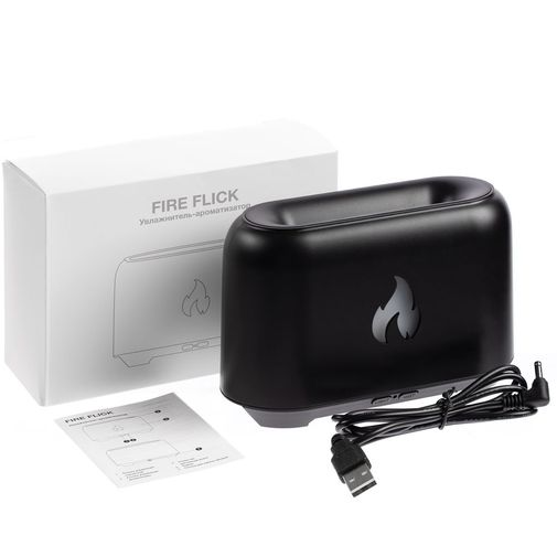 Увлажнитель-ароматизатор Fire Flick с имитацией пламени (Черный) Увлажнитель-ароматизатор Fire Flick с имитацией пламени (Черный)