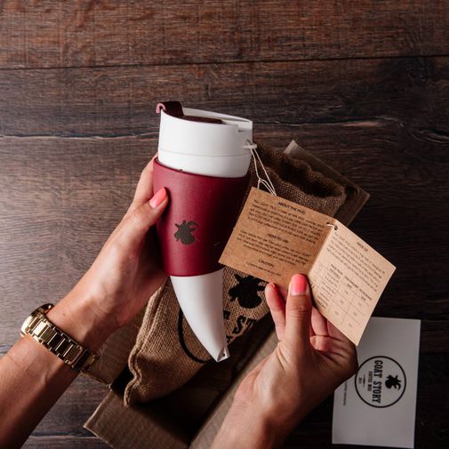 Термокружка Рог Goat Story Марсала Премиум (350 мл)