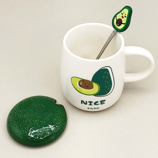 Кружка с ложкой Авокадо Кружка с ложкой Авокадо