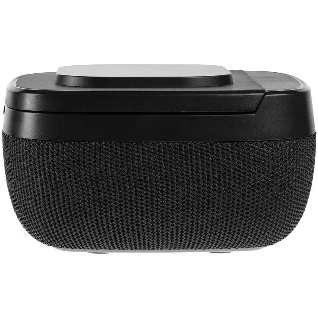 Колонка c беспроводной зарядкой Esca и подсветкой лого (Черная)