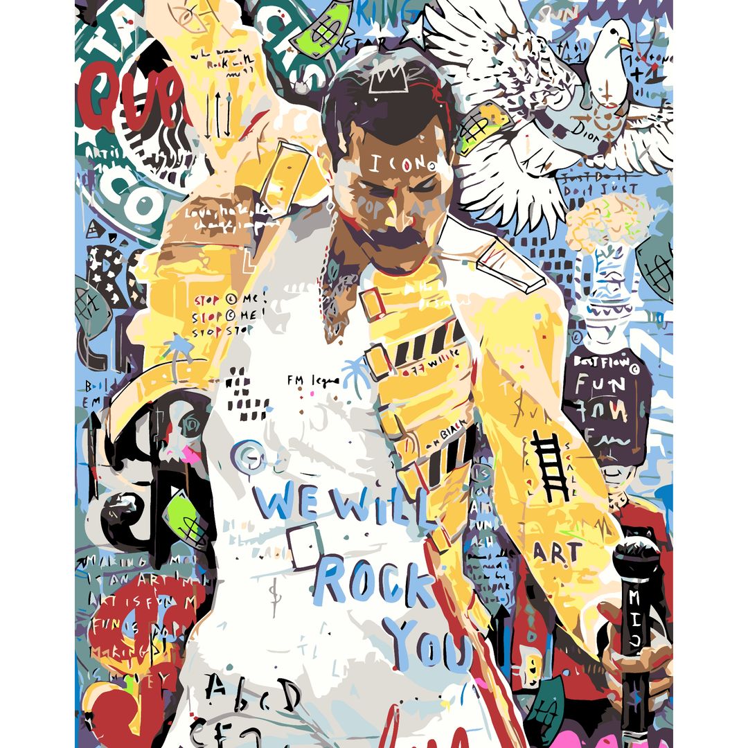 Картина по номерам Фредди Меркьюри (40х50 см) Картина по номерам Фредди Меркьюри (40х50 см)